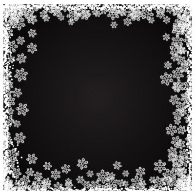 Snowflake Border Vector Template – Free Download