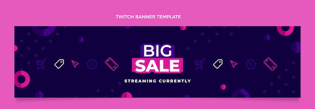 Flat Cyber Monday Twitch Cover – Free Download