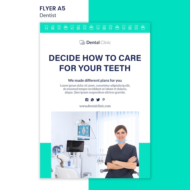 Dentist Flyer Template – Download Free Stock Photo