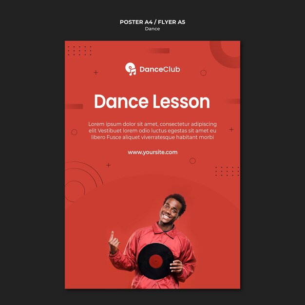 Dance Lessons Poster Design – Free Download