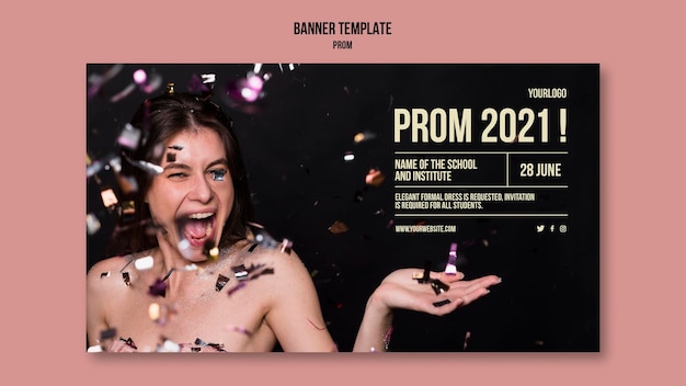 Graduation Prom Banner Template – Free Download