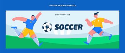 Hand Drawn Soccer Twitter Header – Free Stock Photo for Download