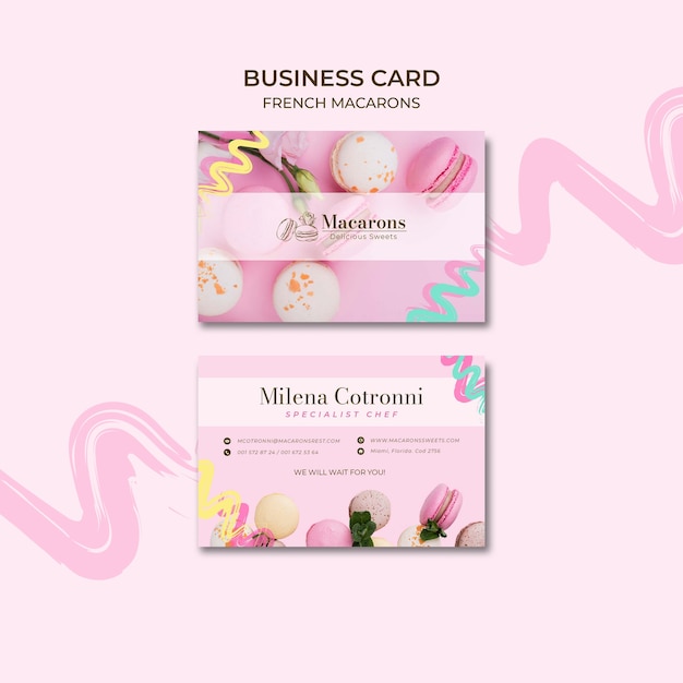 Delicious French Macarons Business Card – Free Download