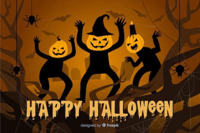 Spooky Halloween Pumpkins Background – Free Download