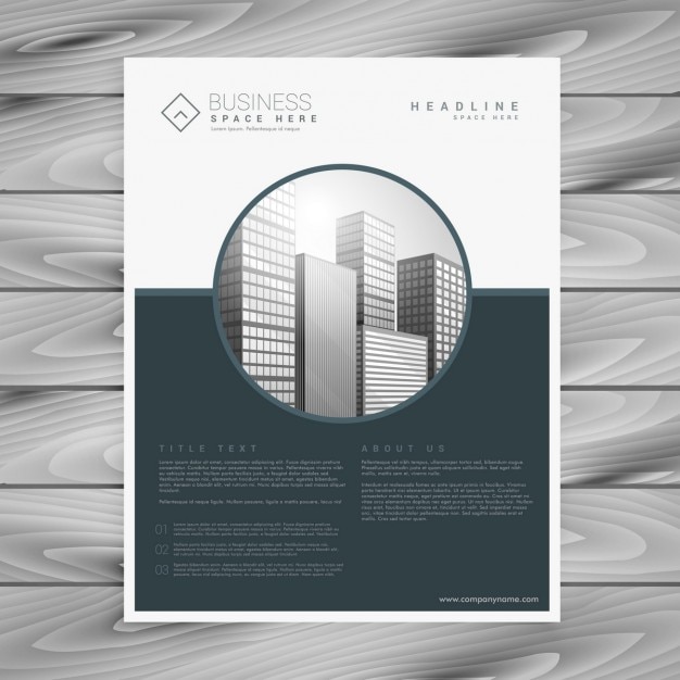 Modern Gray Flyer Design with Geometric Shapes – Free Download