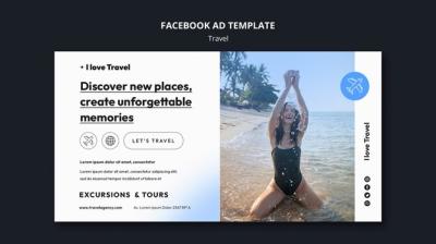 Gradient Travel Adventure Facebook Template – Free Download