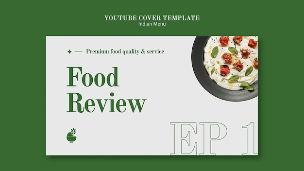 Indian Food Restaurant YouTube Cover Template – Free Download