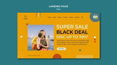 Sale Concept Landing Page Template – Download Free Stock Photo