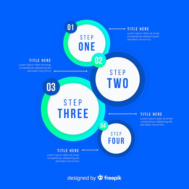 Gradient Circles Infographic Steps – Free Download