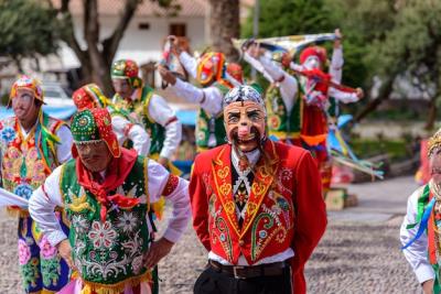 Peruvian Folkloric Dance at the Church of San Pedro Apostle in Andahuaylillas, Near Cusco – Free Stock Photo for Download