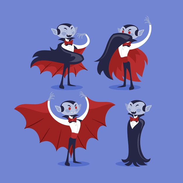 Vampire Character Collection in Flat Design – Free Stock Photos for Download