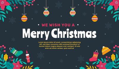 Hand Drawn Flat Christmas Background – Free to Download