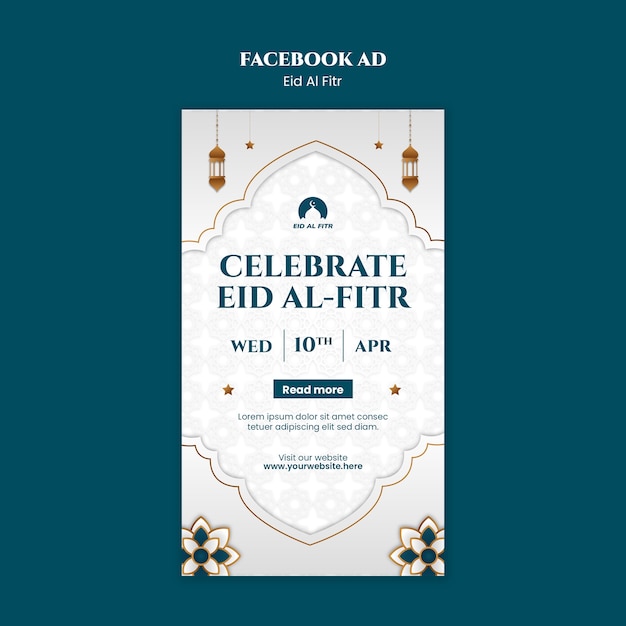 Eid al-Fitr Celebration Facebook Template – Free to Download