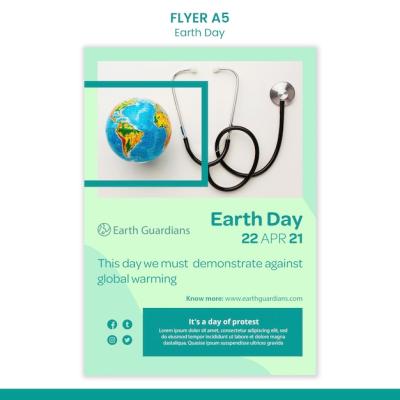 Earth Day Concept Flyer Template – Free Download