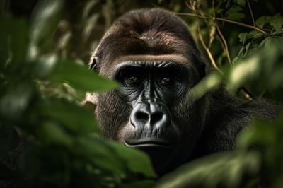 Gorilla Portrait 3D Rendering – Free Download