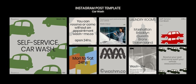 Instagram Posts for Car Wash Services – Free Download