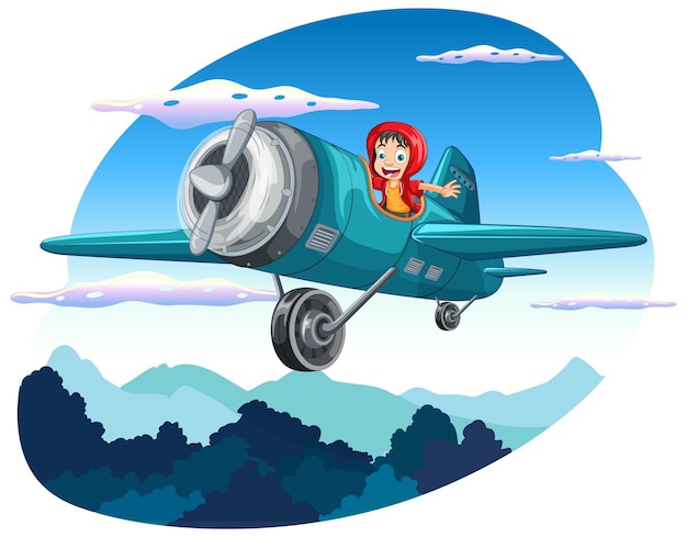 Happy Boy Riding Plane in the Sky – Free Stock Photo for Download