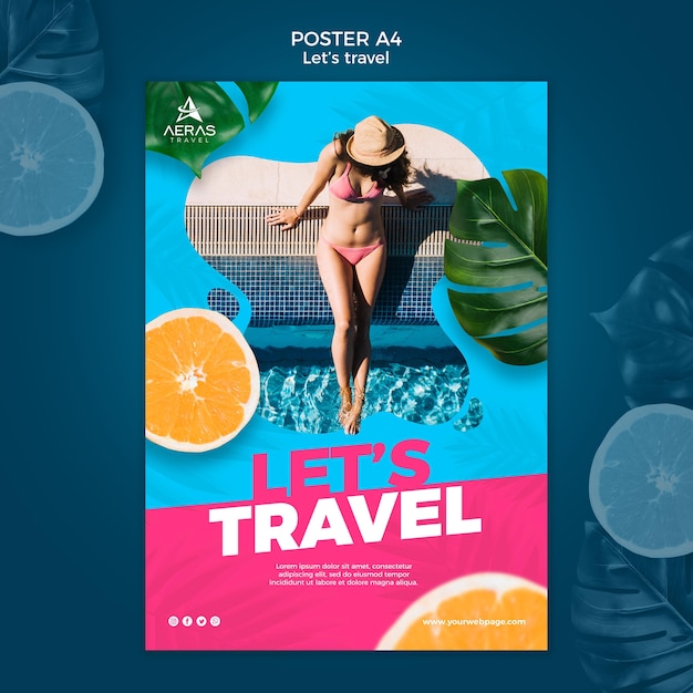 Travel Concept Poster Template for Your Creative Projects – Free Download