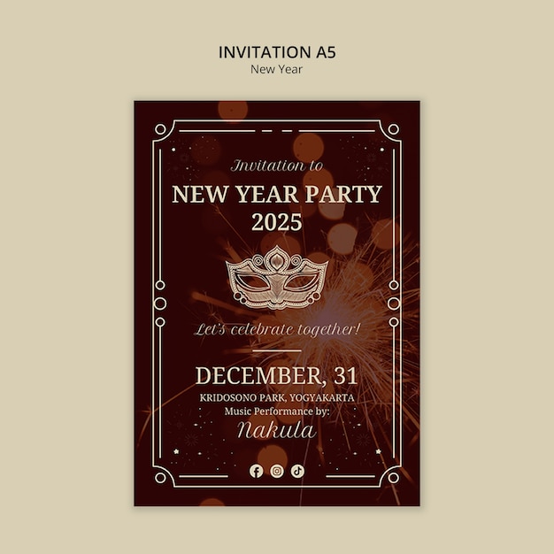 Happy New Year Celebration Template – Free Download