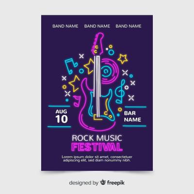 Eye-Catching Music Poster Template Design – Free Download