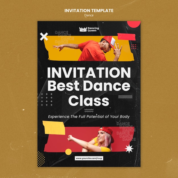 Invitation Template for Dance Studio Classes – Free Download