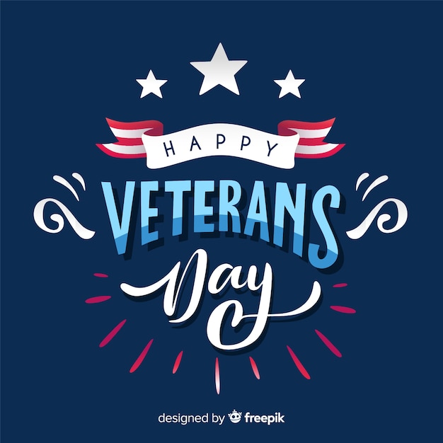 Modern Veteran’s Day Composition with Flat Design – Free Download