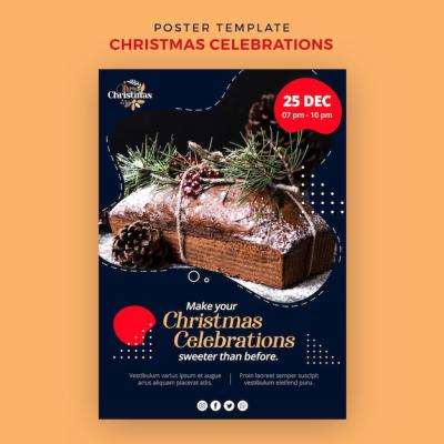 Traditional Christmas Desserts Poster Template – Free Download