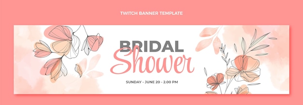 Bridal Shower Twitch Banner Design – Free Download