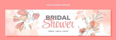 Bridal Shower Twitch Banner Design – Free Download