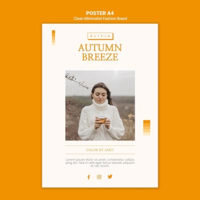 Minimalist Autumn Fashion Brand Poster – Free Download