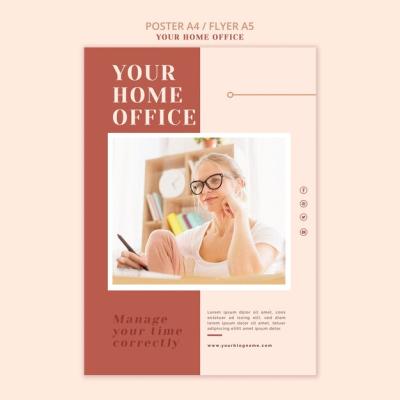 Your Home Office Poster Design – Free Download, Free Stock Photo