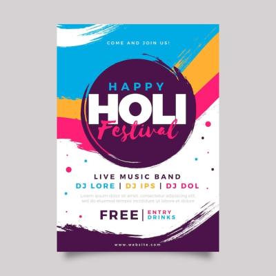 Holi Festival Poster Template – Free Download