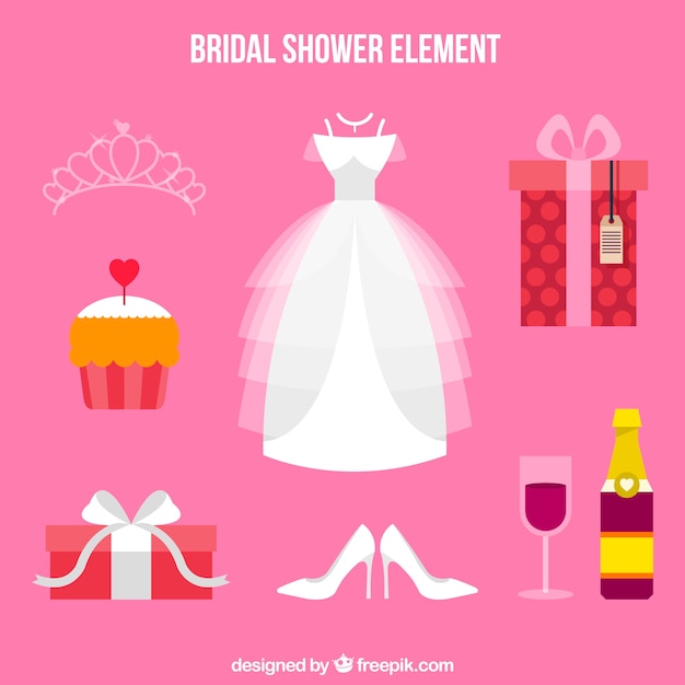 Flat Wedding Accessories Collection – Free Download