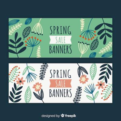 Spring Sale Banners – Download Free Stock Photo