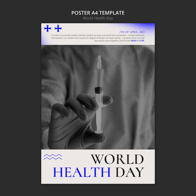 Vertical Poster Template for World Health Day Celebration – Free Download