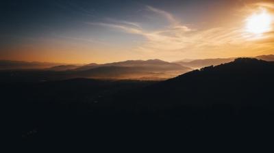 Hill Silhouettes Under Sunrise Sunlight – Free Stock Photo, Download Free