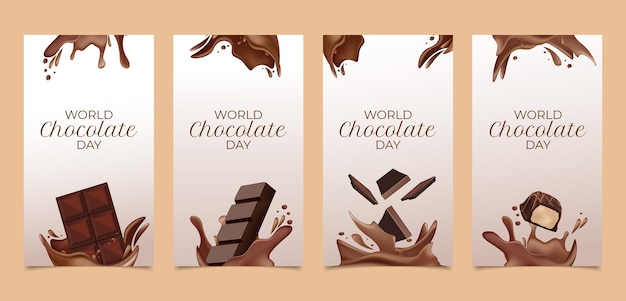 Realistic IG Stories Set for World Chocolate Day – Free Download