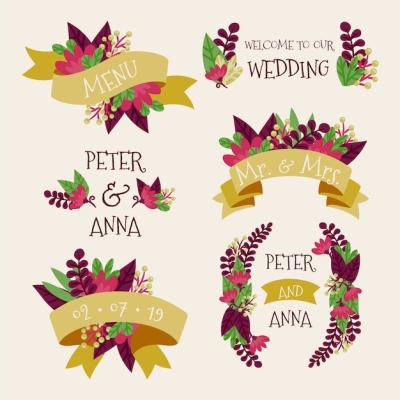 Wedding Floral Labels – Free Download, Download Free Stock Photo