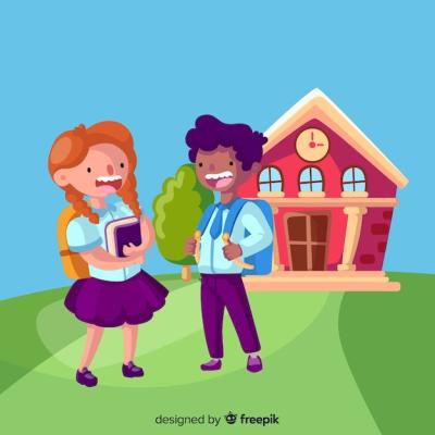 Back to School Flat Design for Kids – Free Download