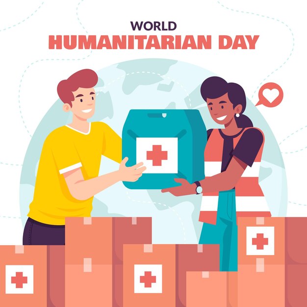 World Humanitarian Day Illustration – Free Download