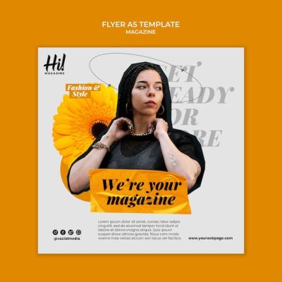 Textured Magazine Flyer Template – Free Download