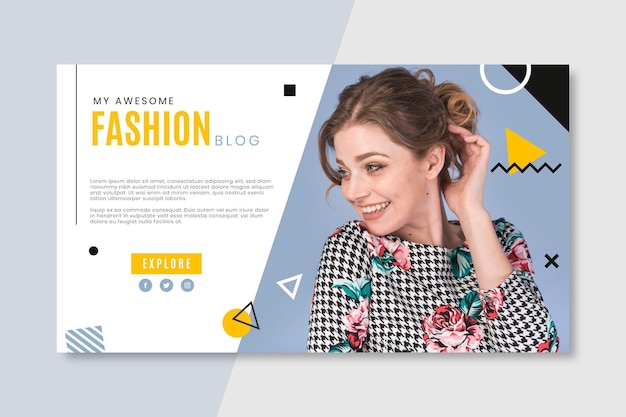 Fashion Banner Blog Design – Free to Download