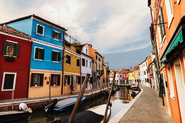 Stunning Daylight Scenes of Boats, Buildings, and Water in Burano, Italy – Free Download