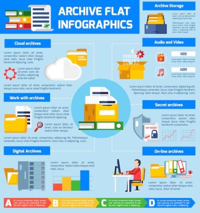 Archive Infographic Set – Free Download, Free Stock Photo