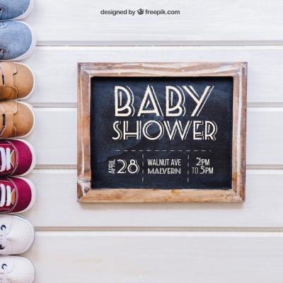 Baby Mockup Featuring Shoes on Left – Free to Download, Free Stock Photo