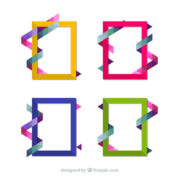 Colorful Flat Style Frames for Your Projects – Free Download