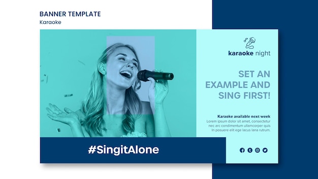 Karaoke Concept Banner Template – Free Download