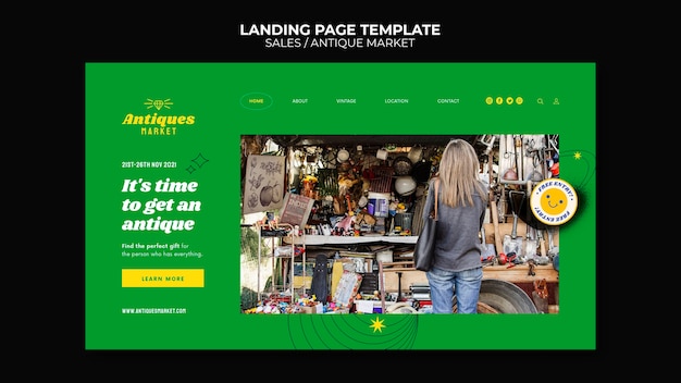 Sale Landing Page Design Template – Free Download