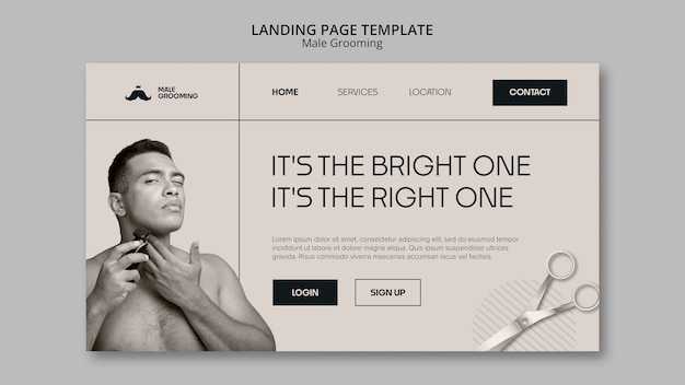 Male Grooming Template Design – Free to Download