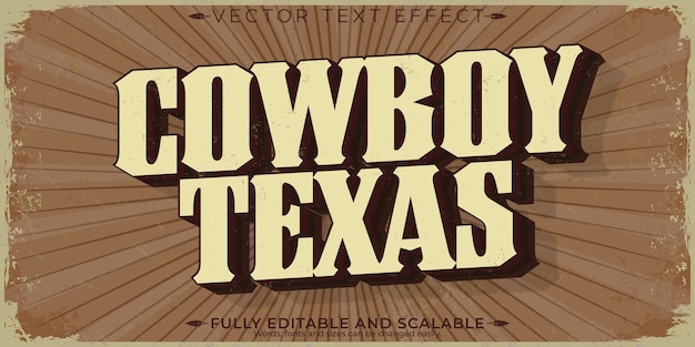 Cowboy Text Effect: Editable Western and Vintage Text Style for Free Download